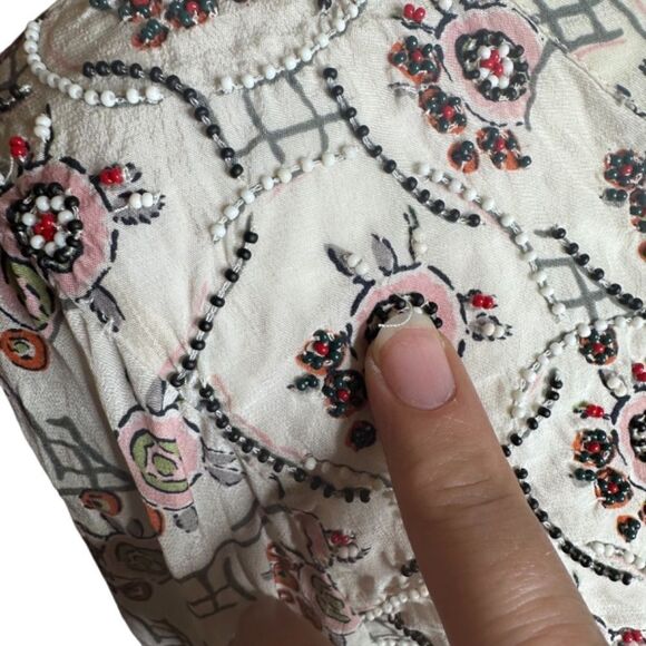 Anthro Floreat peasant blouse top 10 - Picture 6 of 14